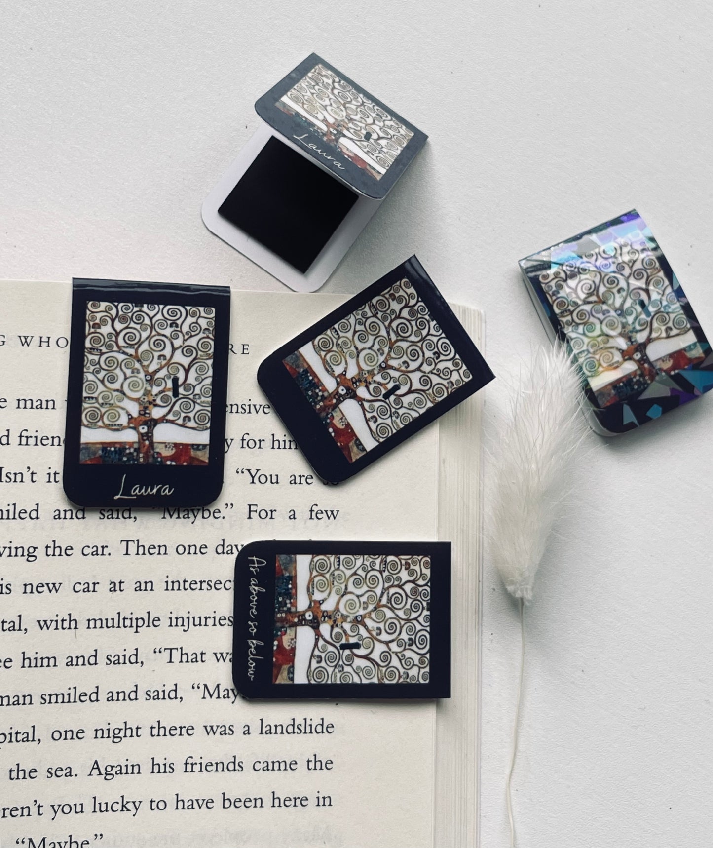 Gustav Klimt Tree of Life Magnetic Bookmark – Personalized Mini Bookmark for Books, Journals & Planners