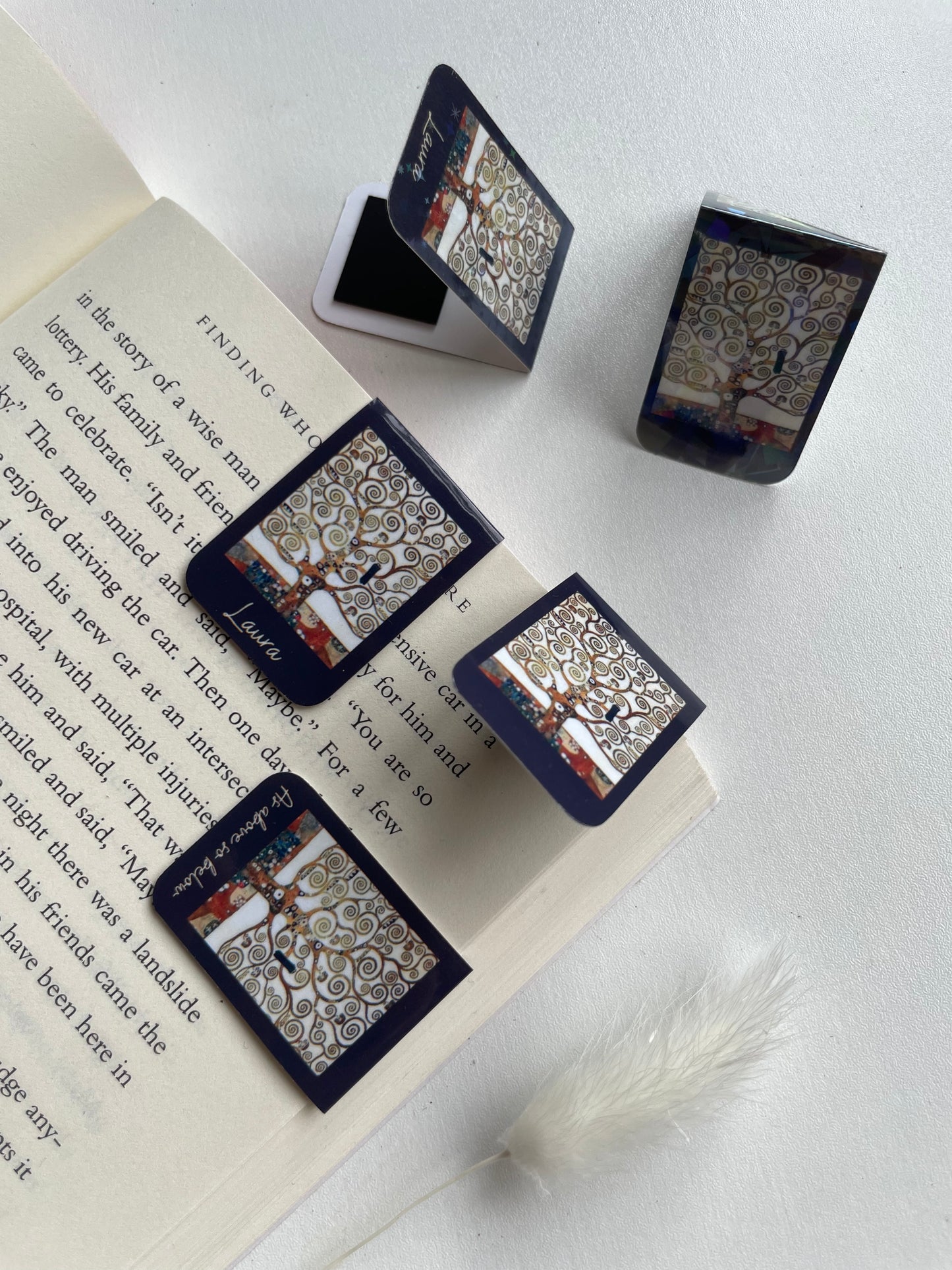 Gustav Klimt Tree of Life Magnetic Bookmark – Personalized Mini Bookmark for Books, Journals & Planners