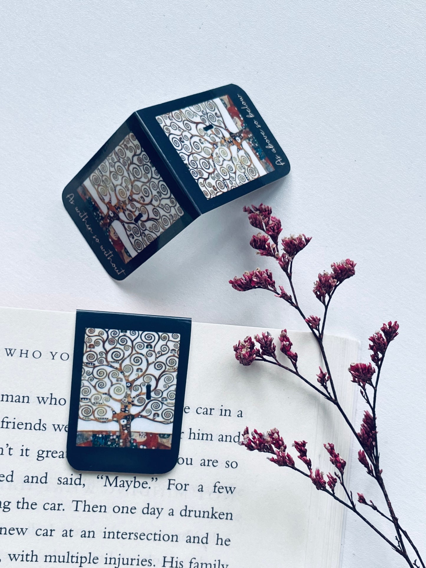Gustav Klimt Tree of Life Magnetic Bookmark – Personalized Mini Bookmark for Books, Journals & Planners