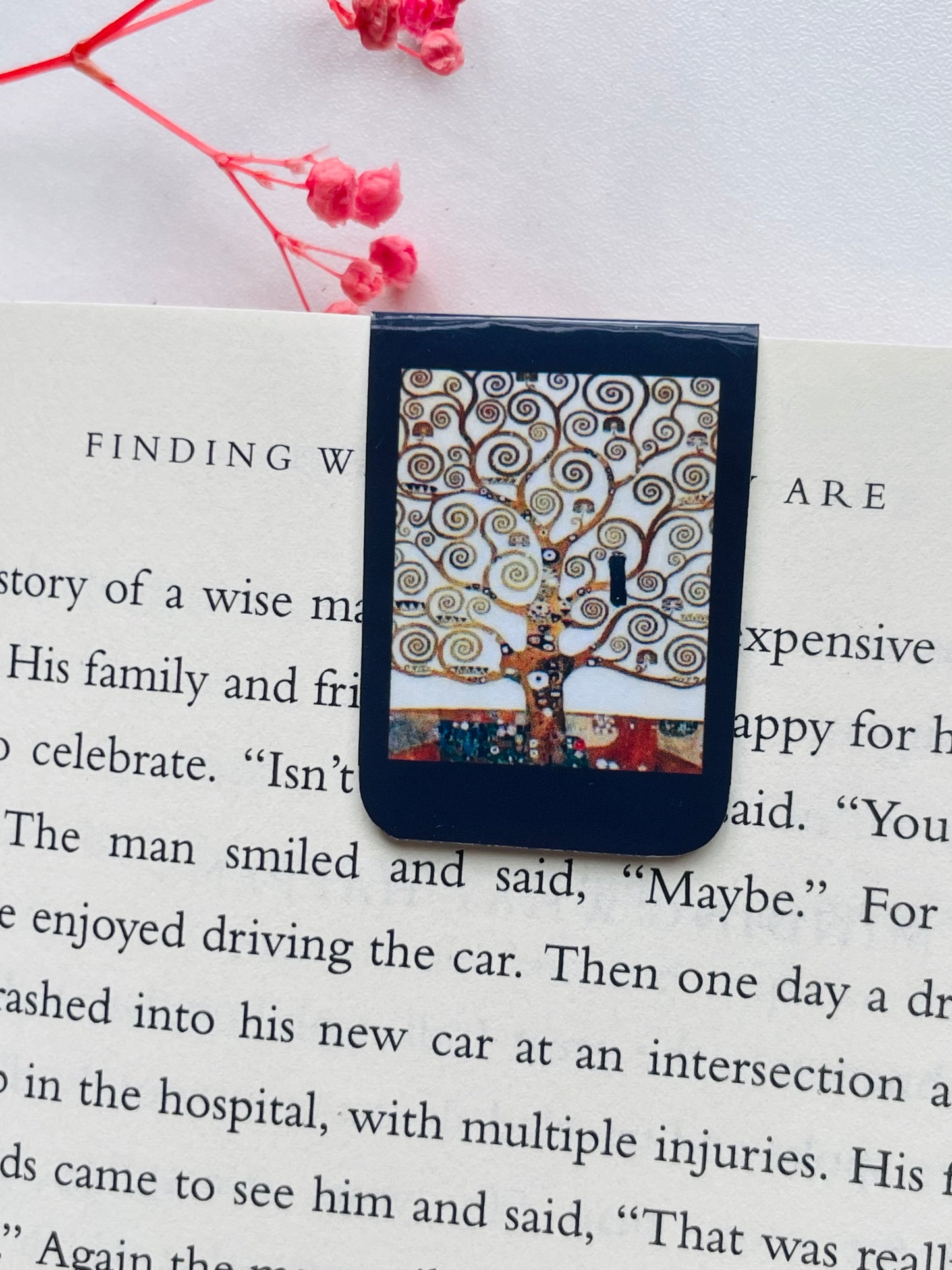 Gustav Klimt Tree of Life Magnetic Bookmark – Personalized Mini Bookmark for Books, Journals & Planners