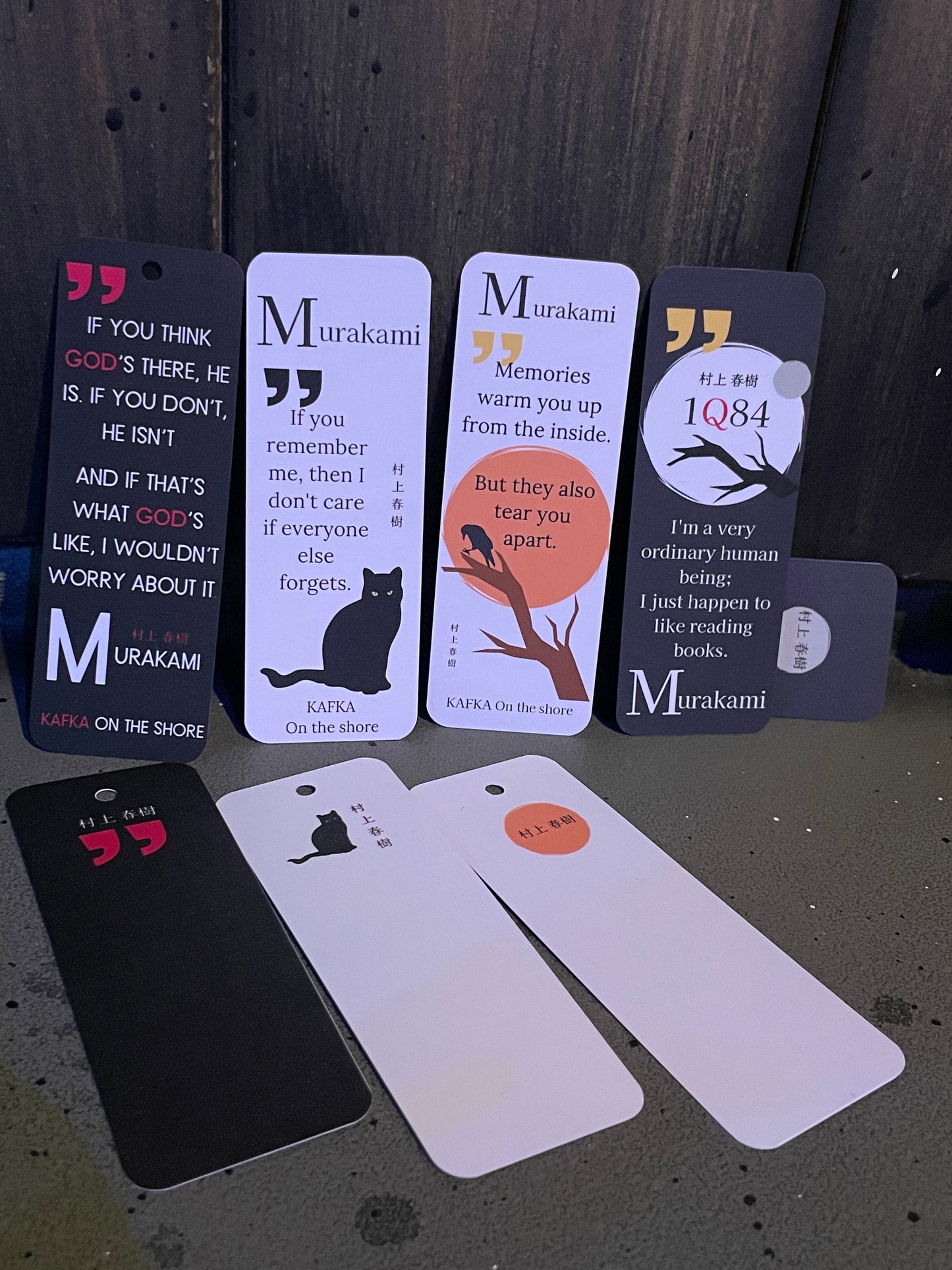 Bookmarks With Inspirational Quote - Haruki Murakami Book Lover Reader Gift (select from 4 designs)