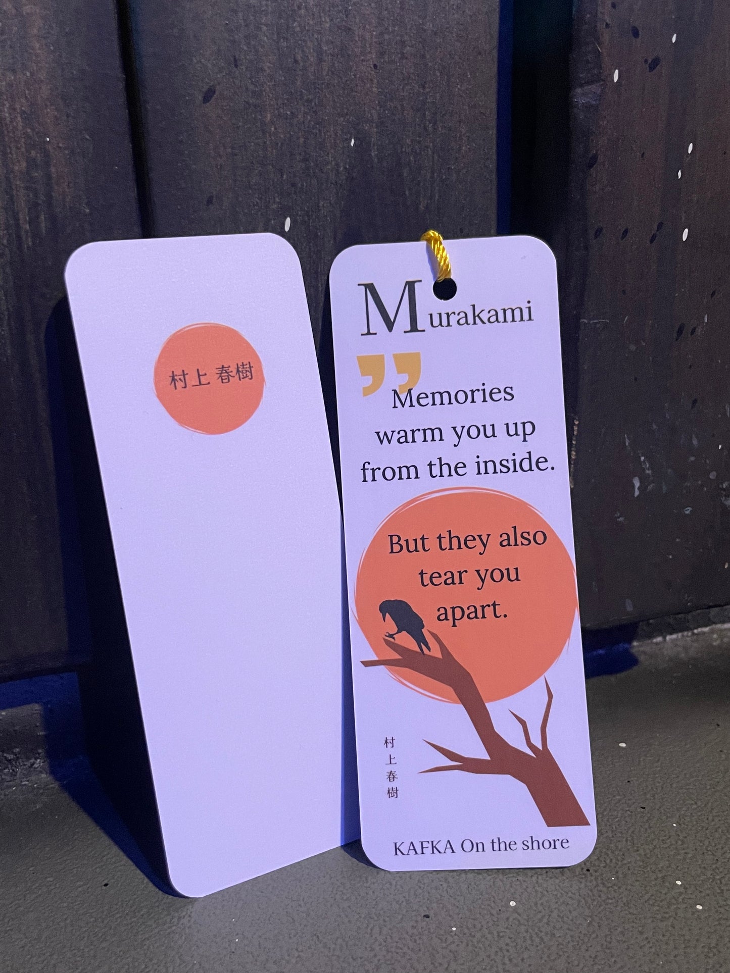 Bookmarks With Inspirational Quote - Haruki Murakami Book Lover Reader Gift (select from 4 designs)