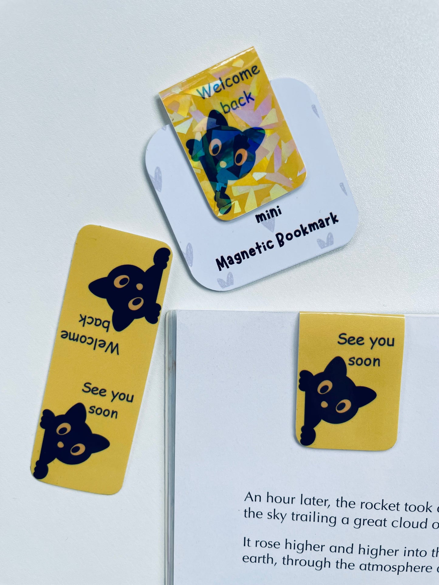 Peeking Cat, Mini Magnetic Bookmark