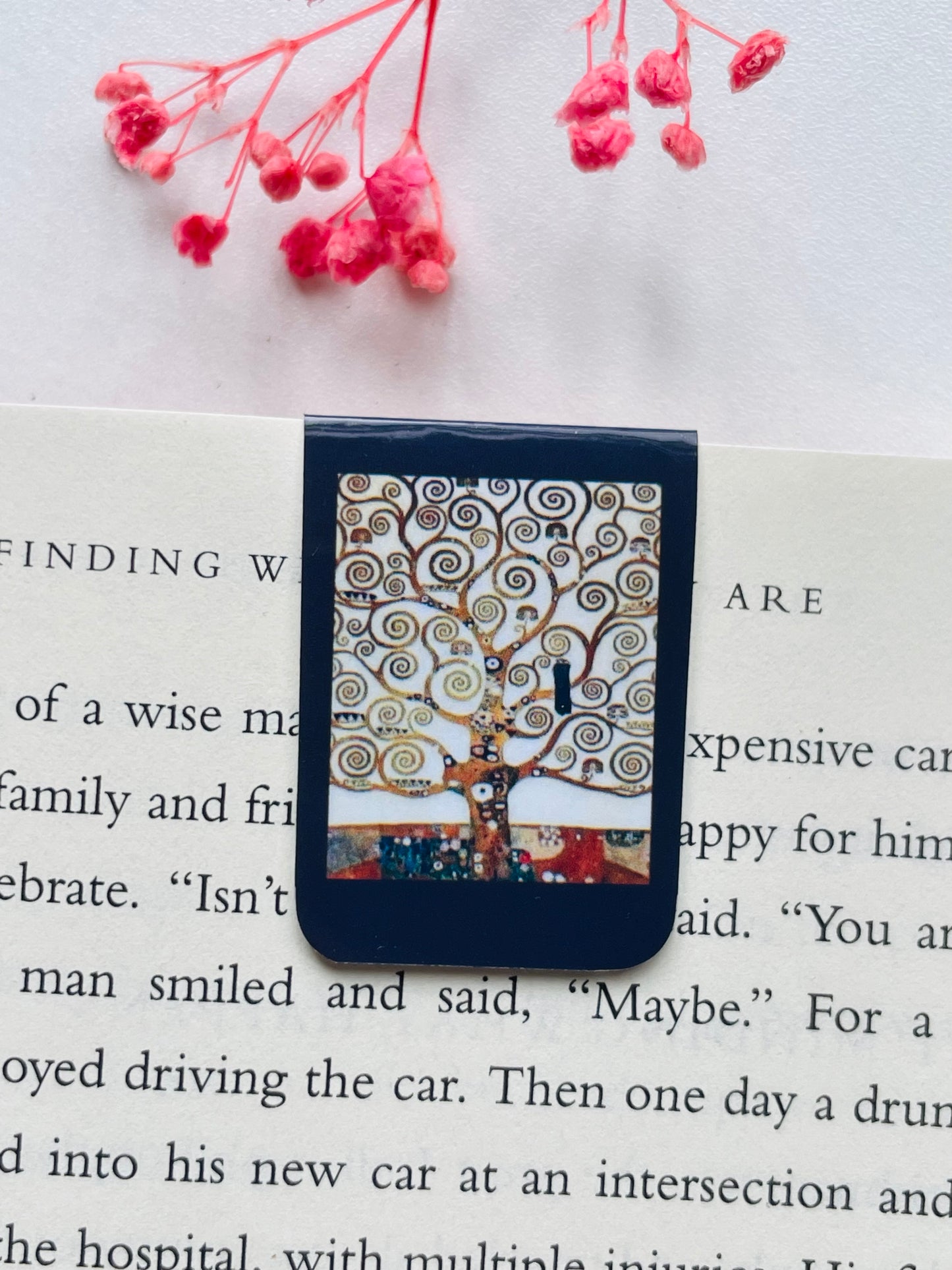 Gustav Klimt Tree of Life Magnetic Bookmark – Personalized Mini Bookmark for Books, Journals & Planners