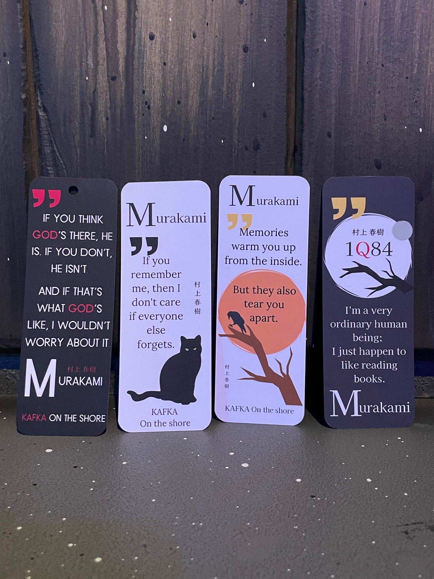 Bookmarks With Inspirational Quote - Haruki Murakami Book Lover Reader Gift (select from 4 designs)