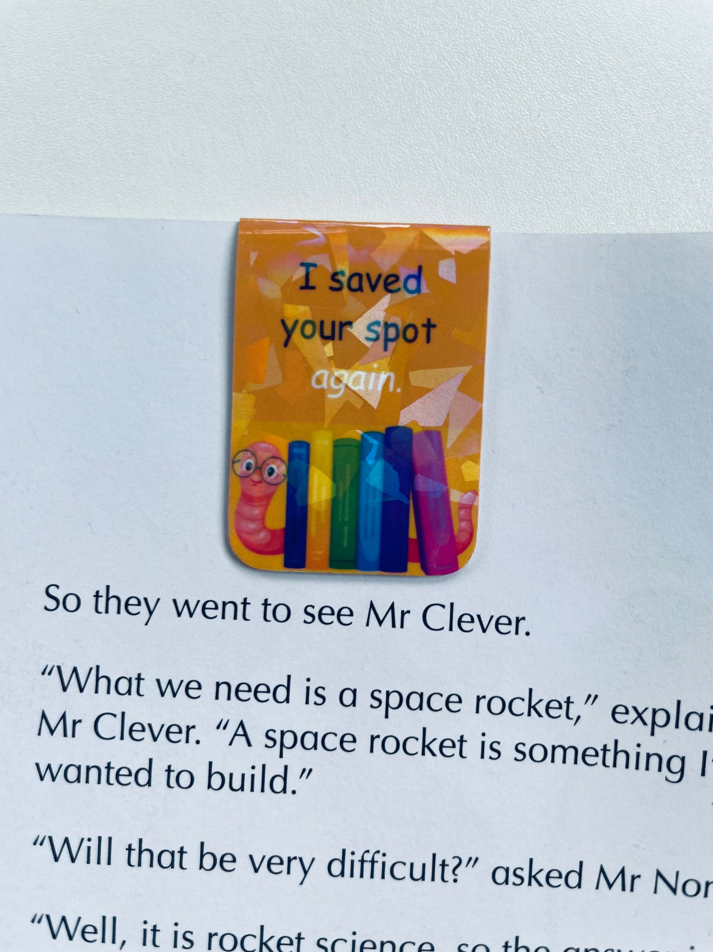Rainbow Reading Snail, Mini Magnetic Bookmark