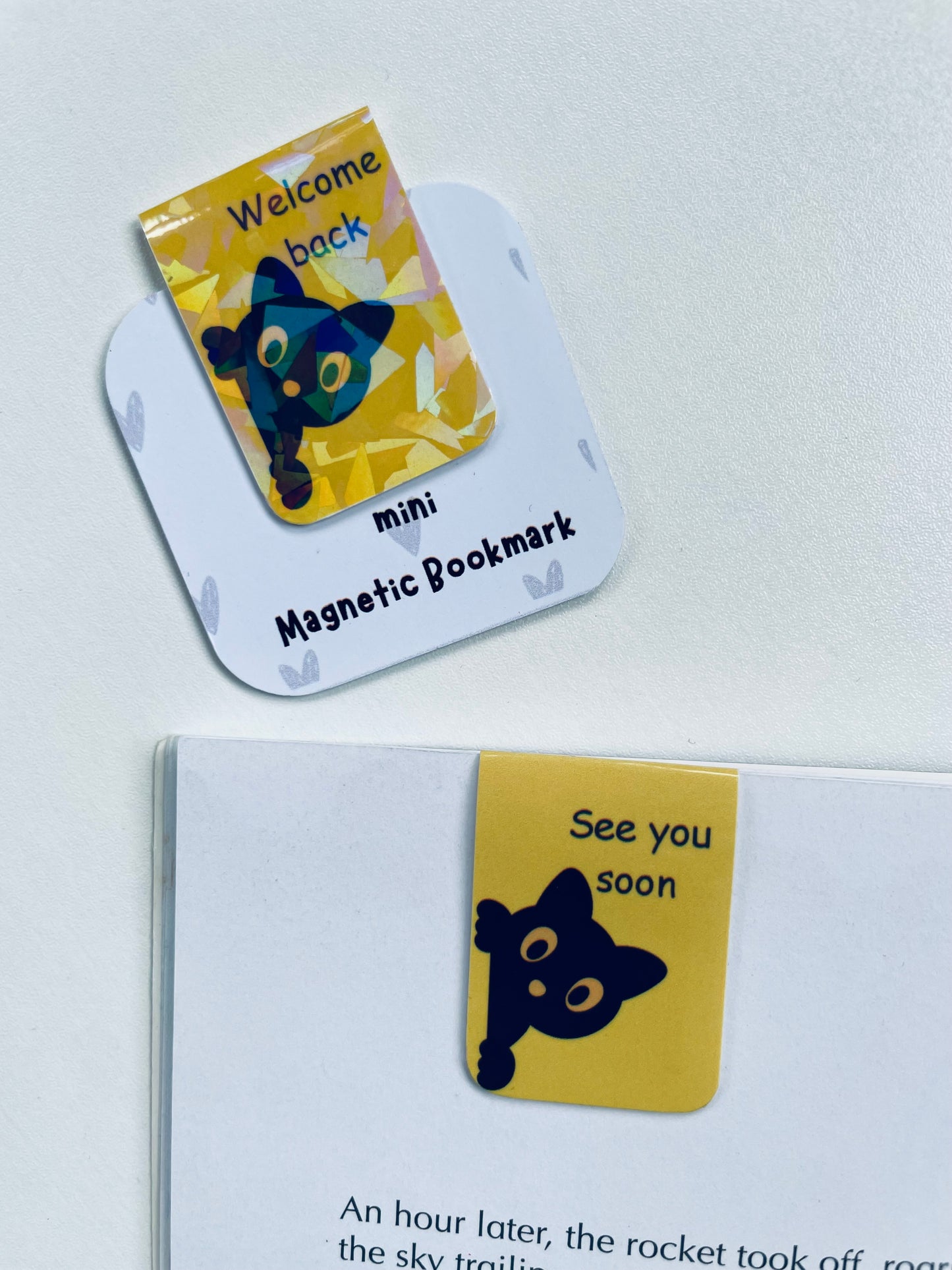 Peeking Cat, Mini Magnetic Bookmark
